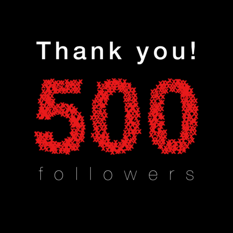Thank you 500 followers
